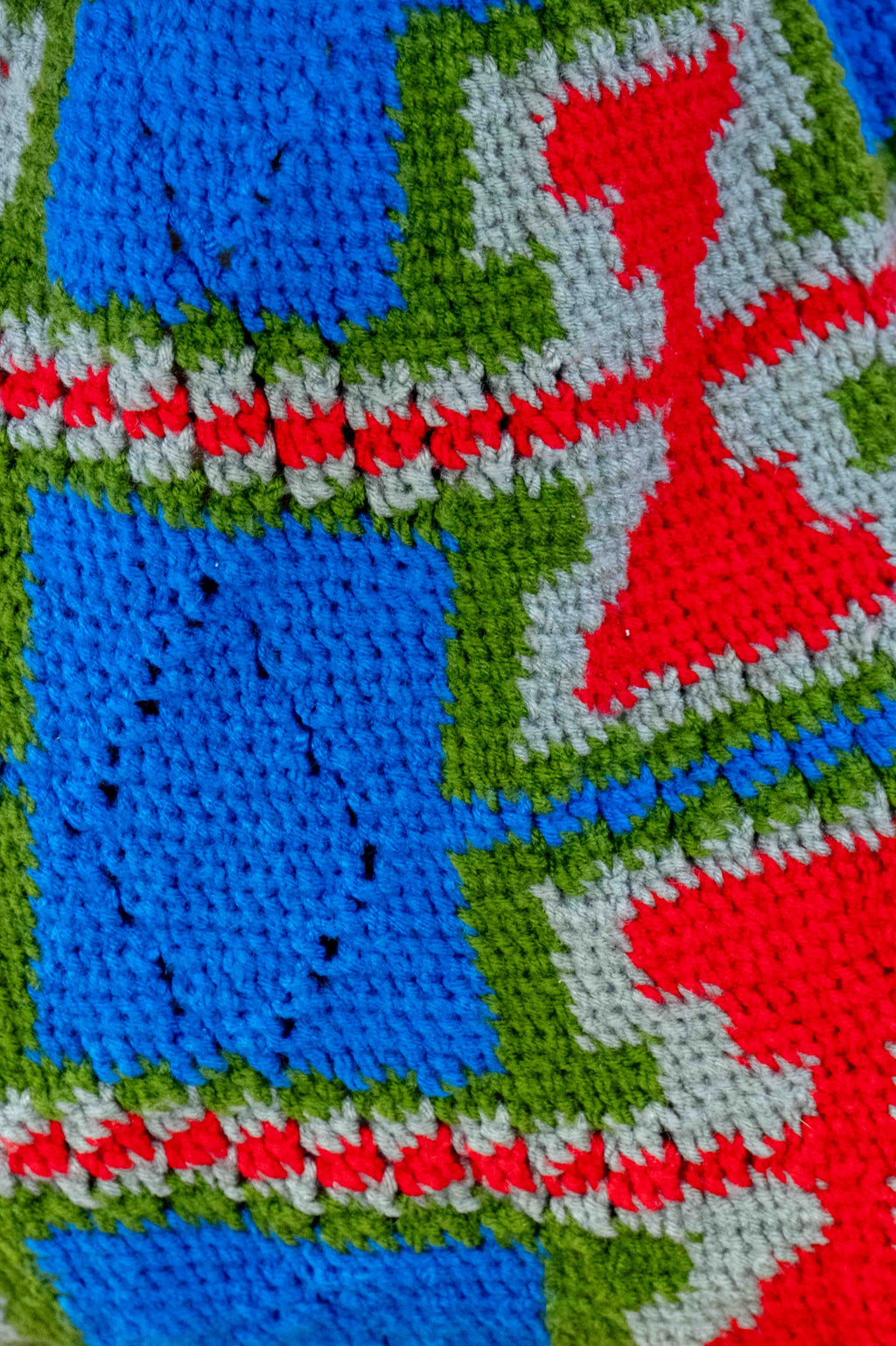 Kundu Post Pattern Red/Blue Bilum